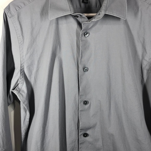 Apt 9 gray slim fit dress shirt size 16.5 - Picture 2 of 5